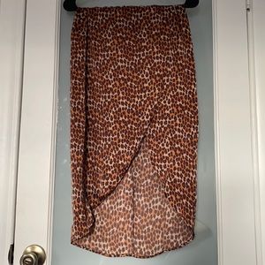 Urban Outfitters silk cheetah print skirt - never worn!
